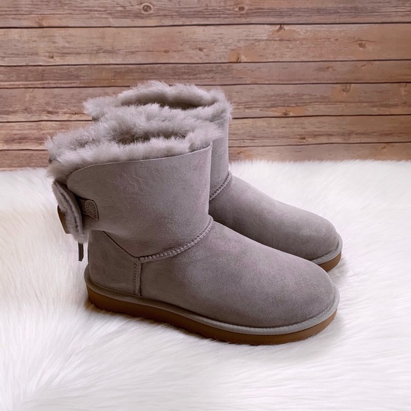 UGG Classic Double Bow Mini Goat Boots - Picture 2 of 8